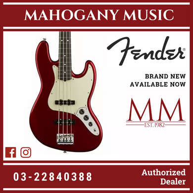 Fender American Professional Jazz Bass Guitar, Rosewood FB, Candy Apple Red