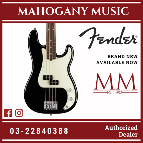 Fender American Professional Precision Bass Guitar, Rosewood FB, Black