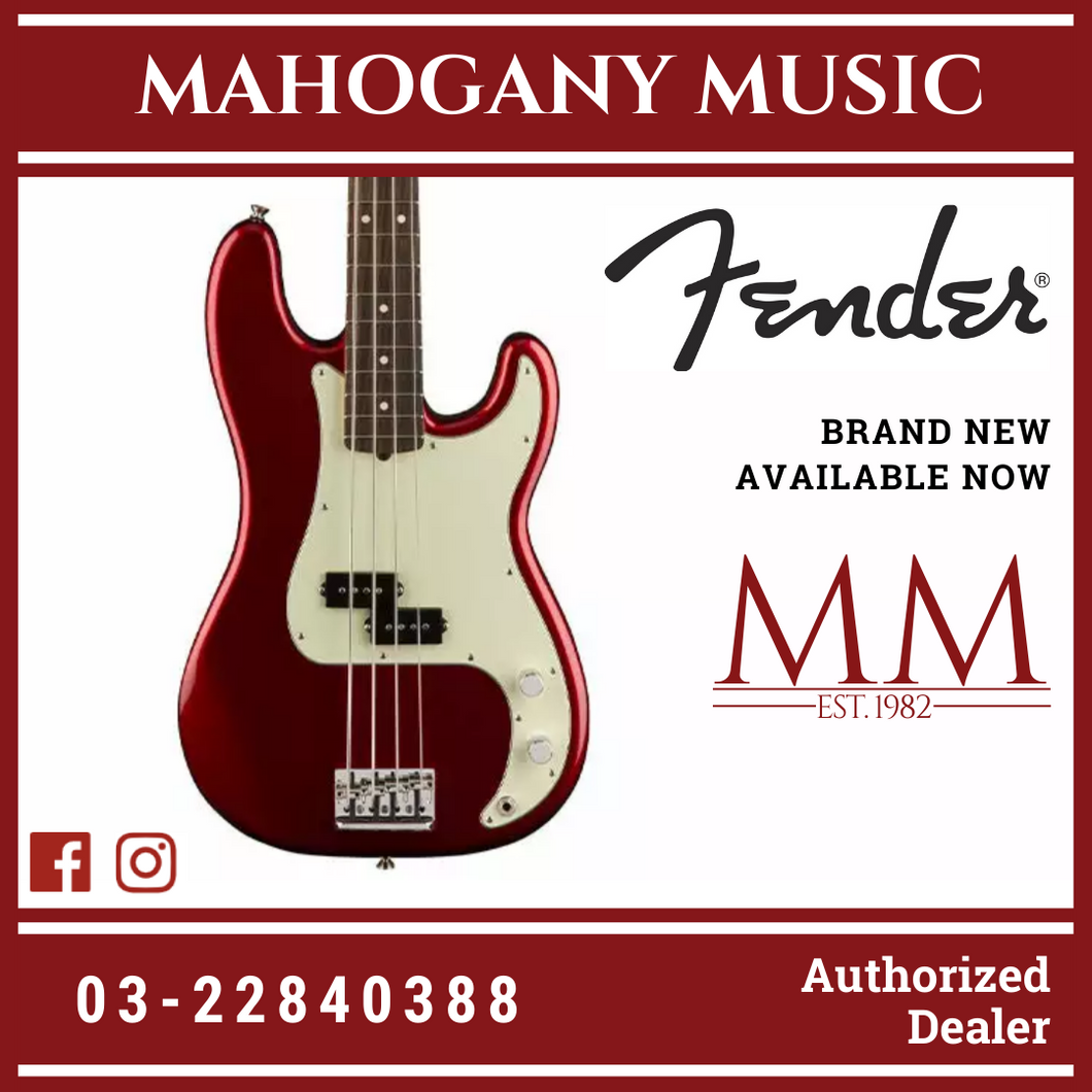 Fender American Professional Precision Bass Guitar, Rosewood FB, Candy Apple Red