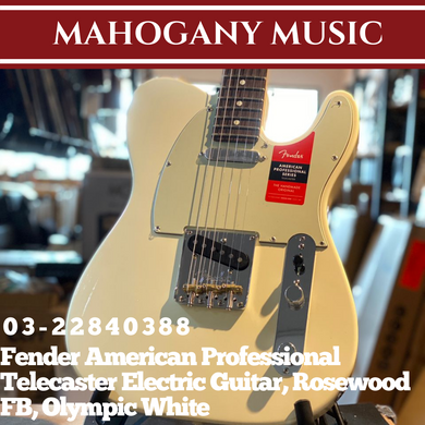 Fender American Professional Telecaster Electric Guitar, Rosewood FB, Olympic White