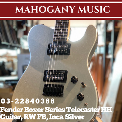 Fender Boxer Series Telecaster HH Guitar, RW FB, Inca Silver
