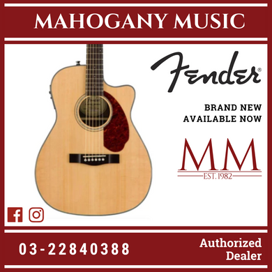 Fender CC-140SCE Concert Electro Acoustic Guitar w/Case, Natural