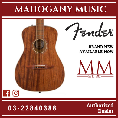 Fender California Malibu Special Acoustic-Electric Guitar w/Bag, PF FB, Natural