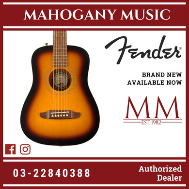 Fender California Redondo Mini Guitar w/Bag, Sunburst