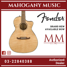 Fender FA-345CE Auditorium Acoustic Guitar w/Cutaway & Electronics, Laurel FB, Natural