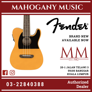 Fender Fullerton Telecaster Ukulele, Walnut FB, Butterscotch Blonde