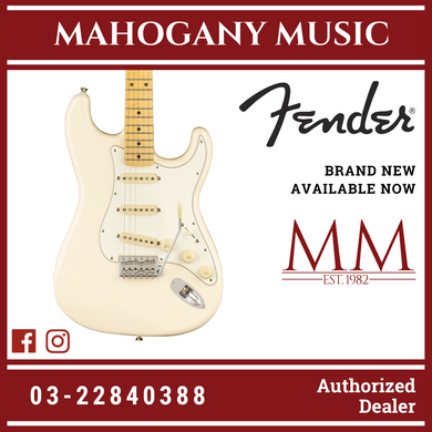Fender JV Modified 60s Stratocaster Electric Guitar, Maple FB, Olympic White