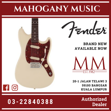 Fender Japan CHAR Signature Mustang Electric Guitar, RW FB, Olympic White