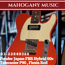 Fender Japan FSR Hybrid 60s Telecaster P90 Electric Guitar, Fiesta Red