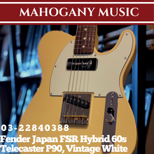 Fender Japan FSR Hybrid 60s Telecaster P90 Electric Guitar, Vintage White