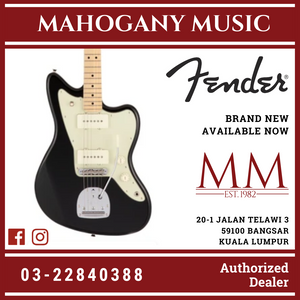 Fender Japan Hybrid II Jazzmaster Electric Guitar, Maple FB, Black