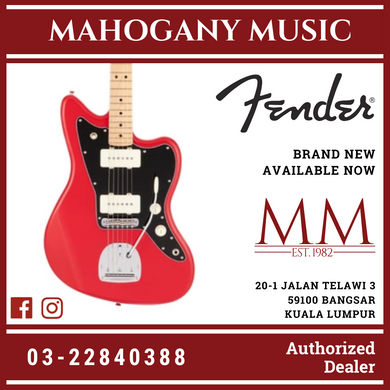 Fender Japan Hybrid II Jazzmaster Electric Guitar, Maple FB, Modena Red