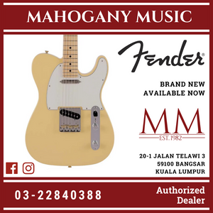 Fender Japan Hybrid II Ltd Ed Telecaster Electric Guitar, Maple FB, Vintage White