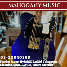Fender Japan Hybrid II Ltd Ed Telecaster Electric Guitar, RW FB, Azure Metallic