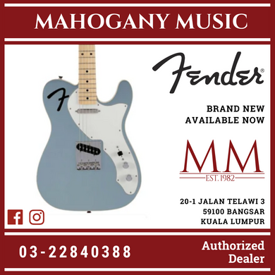 Fender Japan Ltd Ed F Hole Telecaster Thinline Electric Guitar, Maple FB, Mystic Ice Blue
