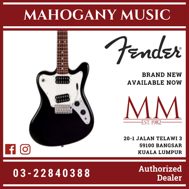 Fender Japan Ltd Ed Super Sonic Electric Guitar, RW FB, Black