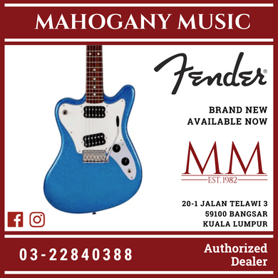 Fender Japan Ltd Ed Super Sonic Electric Guitar, RW FB, Blue Sparkle