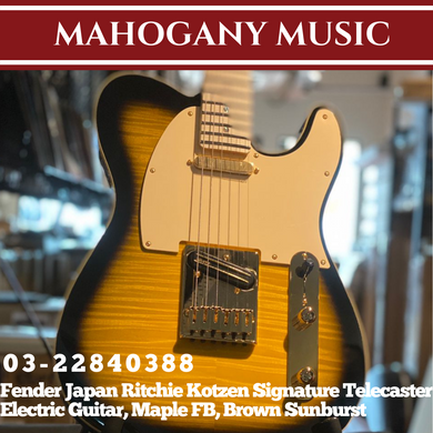 Fender Japan Ritchie Kotzen Signature Telecaster Electric Guitar, Maple FB, Brown Sunburst