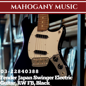Fender Japan Swinger Electric Guitar, RW FB, Black