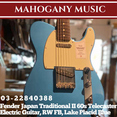 Fender Japan Traditional II 60s Telecaster Electric Guitar, RW FB, Lake Placid Blue