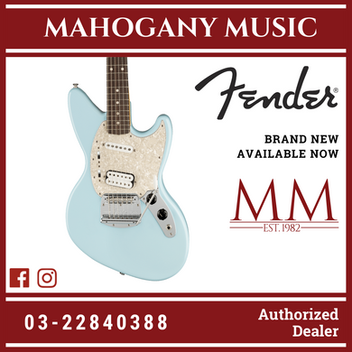 Fender Kurt Cobain Jag-Stang Electric Guitar, RW FB, Sonic Blue