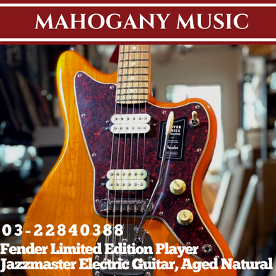 Fender Limited Edition Player Jazzmaster Electric Guitar, Aged Natural