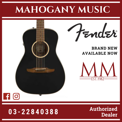 Fender Malibu Special Small-Bodied Acoustic Guitar w/Bag, Matte Black