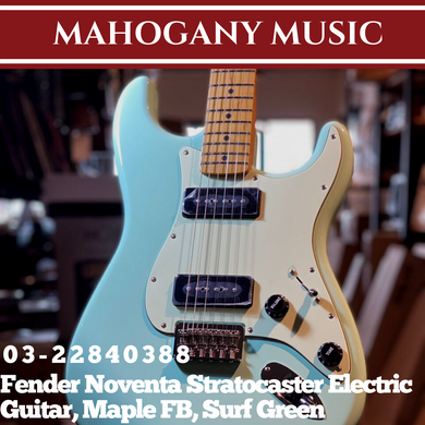 Fender Noventa Stratocaster Electric Guitar, Maple FB, Surf Green