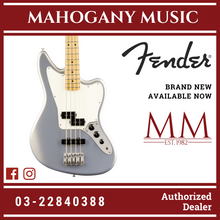 Fender Player Jaguar Bass Guitar, Maple FB, Silver