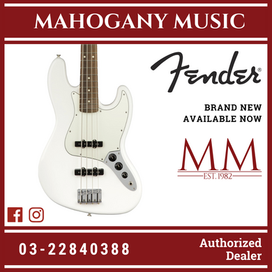 Fender Player Jazz Bass Guitar, Maple FB, Polar White