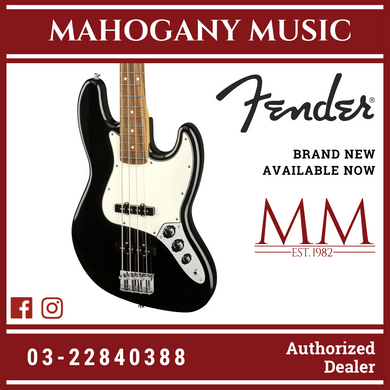 Fender Player Jazz Bass Guitar, Pau Ferro FB, Black