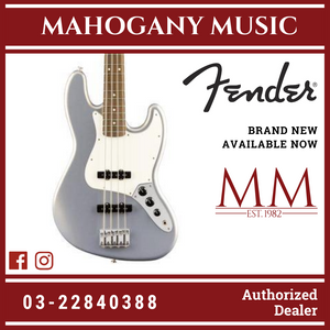 Fender Player Jazz Bass Guitar, Pau Ferro FB, Silver