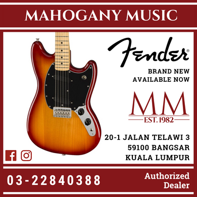 Fender Player Mustang Electric Guitar, Maple FB, Sienna Sunburst