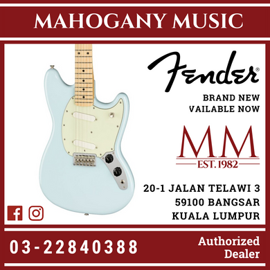 Fender Player Mustang Electric Guitar, Maple FB, Sonic Blue