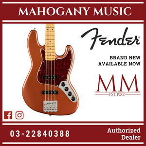 Fender Player Plus Jazz Bass Guitar, Maple FB, Aged Candy Apple Red