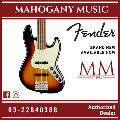 Fender Player Plus Jazz Bass V Guitar, PF FB, 3-Color Sunburst