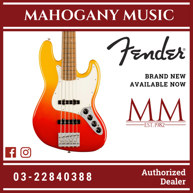 Fender Player Plus Jazz Bass V Guitar, PF FB, Tequila Sunrise