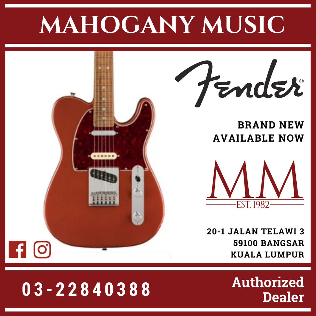 Fender Player Plus Nashville Telecaster Electric Guitar, PF FB, Aged Candy Apple Red