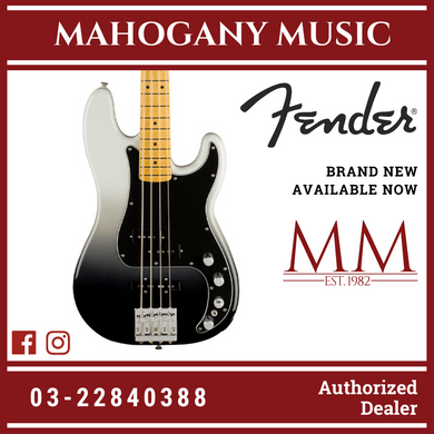 Fender Player Plus Precision Bass Guitar, Maple FB, Silver Smoke