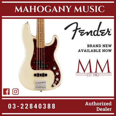 Fender Player Plus Precision Bass Guitar, PF FB, Olympic Pearl