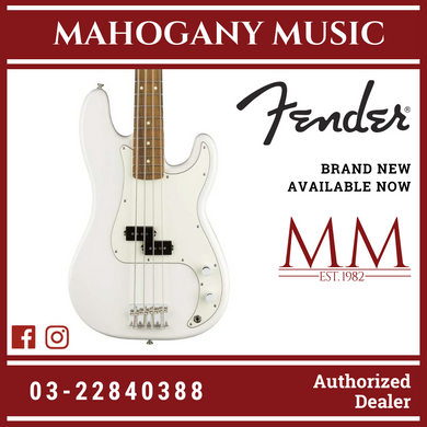Fender Player Precision Bass Guitar, Pau Ferro FB, Polar White