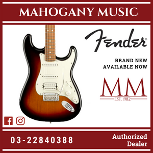 Fender Player HSS Stratocaster Electric Guitar, Maple FB, 3-Tone Sunburst