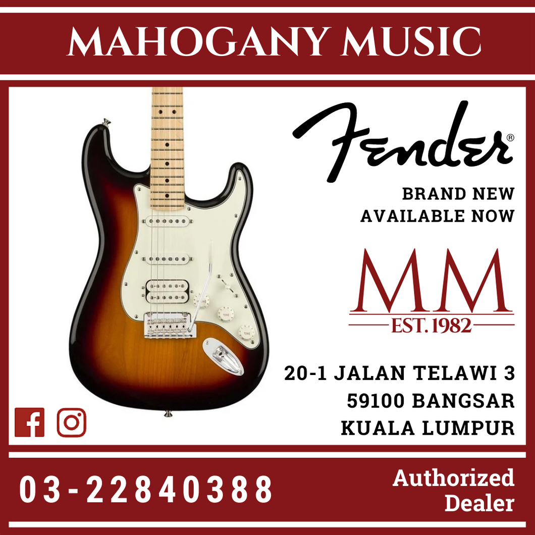 Fender Player Stratocaster Electric Guitar HSS Maple FB, 3-Tone Sunburst