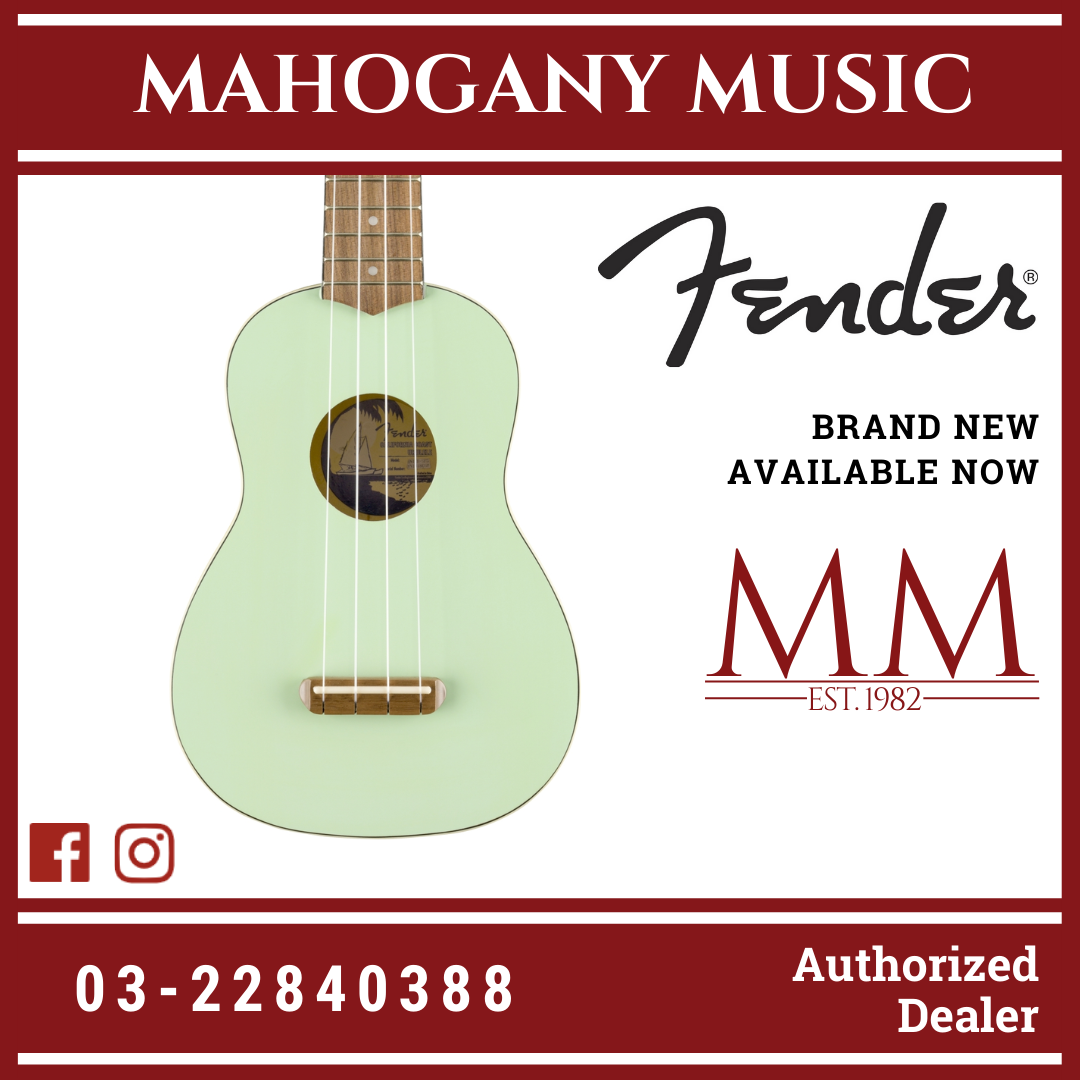 Fender venice soprano ukulele hot sale surf green