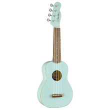 Fender Venice Soprano Ukulele, Walnut FB, Daphne Blue