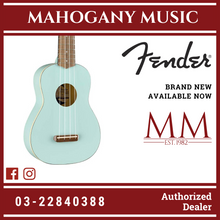 Fender Venice Soprano Ukulele, Walnut FB, Daphne Blue