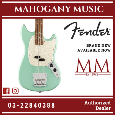 Fender Vintera 60s Mustang Bass Guitar, Pau Ferro FB, Sea Foam Green