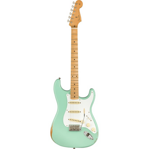 Fender Vintera Road Worn 50s Stratocaster Electric Guitar, Maple FB, Surf Green