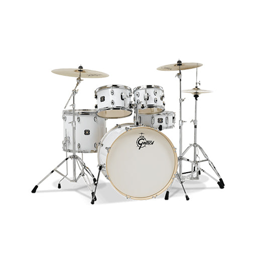 [PREORDER] Gretsch GE4E825W Energy 5-Piece Drum Kit w/Hardware(22inch BD), No Cymbals, White