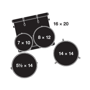 [PREORDER] Gretsch GE4S484-RS Energy 4-Piece Street Kit w/Hardware (18inch Bass), No Cymbals, Ruby Red Sparkle